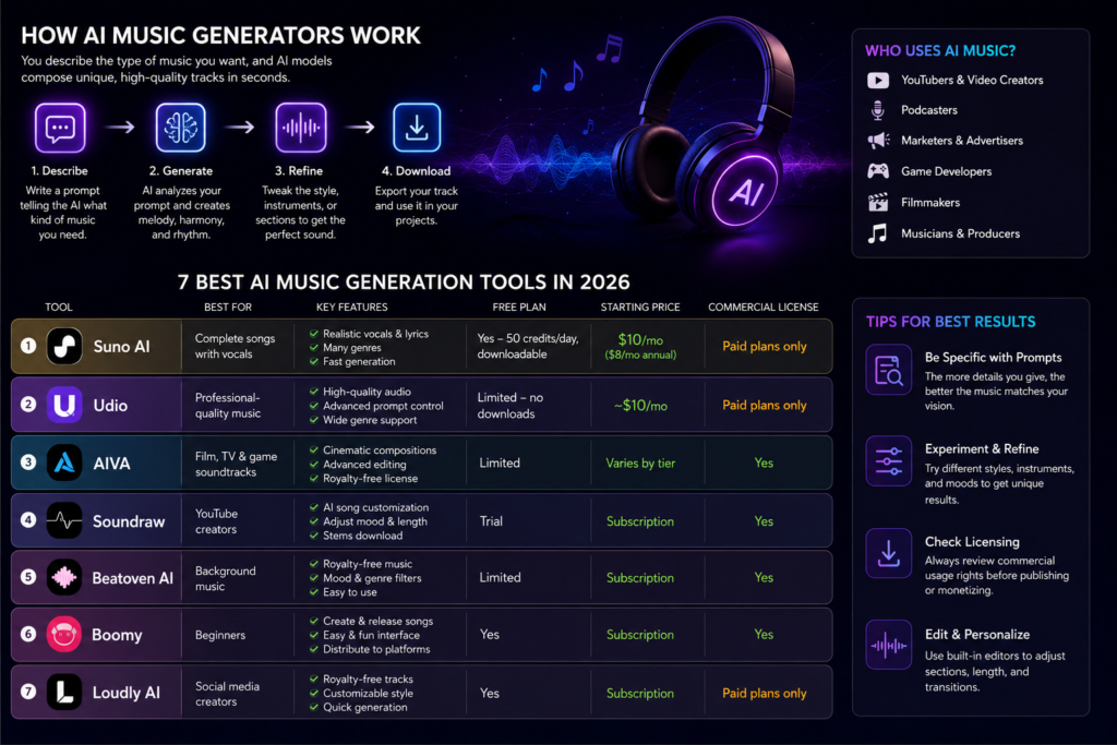 Best AI Music Generation Tools