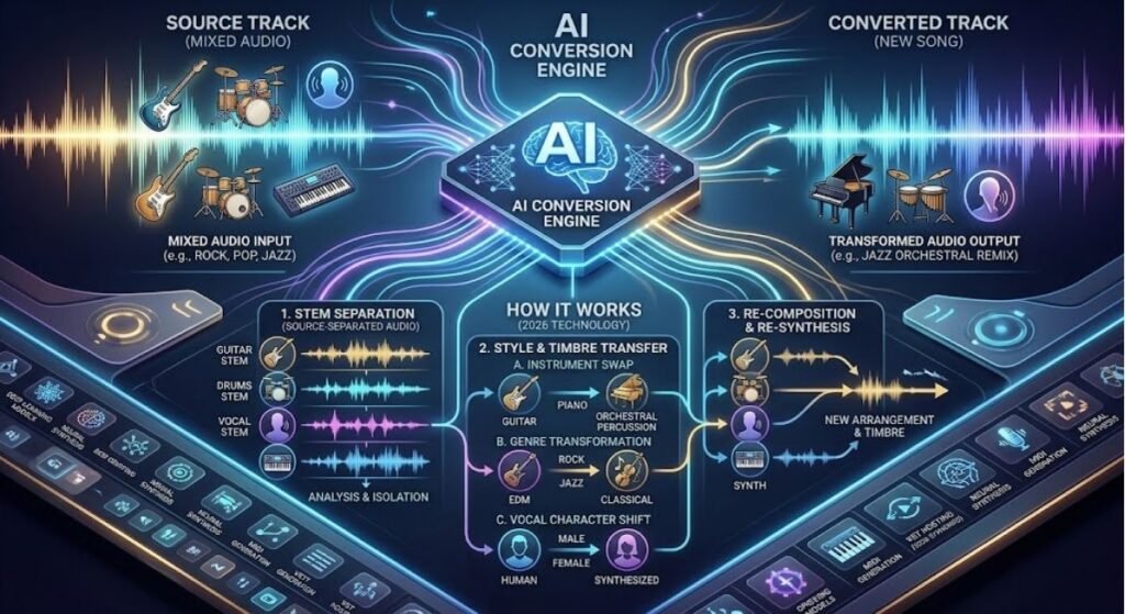 AI Convert Instruments in Song