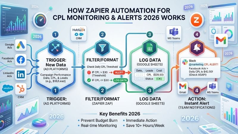 How Zapier Automation for CPL Monitoring and Alerts 2026 Works