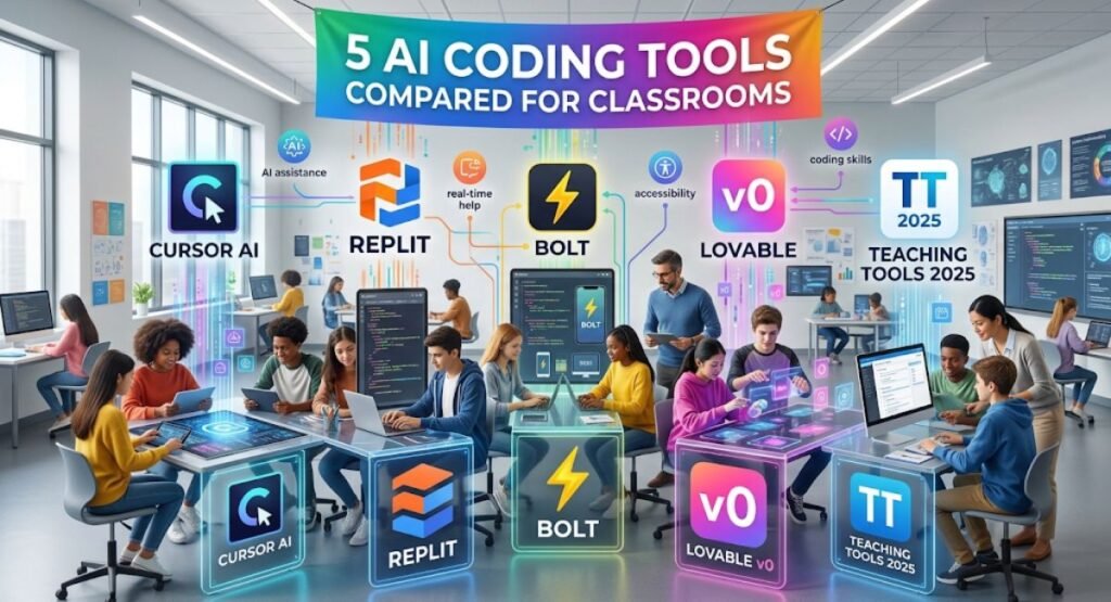 Cursor AI Replit Bolt Lovable v0 Teaching Tools 2025
